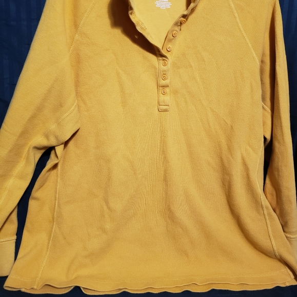 Duluth Trading Mens Henley Yellow 2XL - Picture 5 of 5
